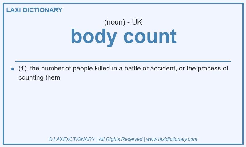Definition body count in British English