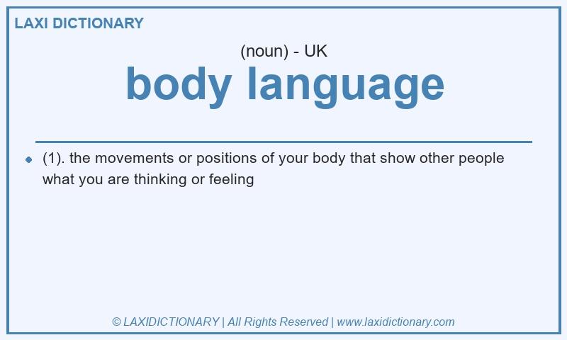 Definition body language in British English
