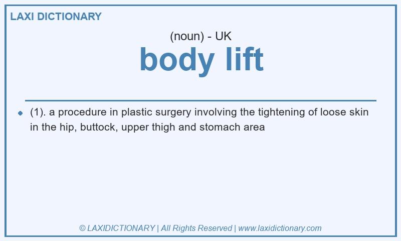 Definition body lift in British English