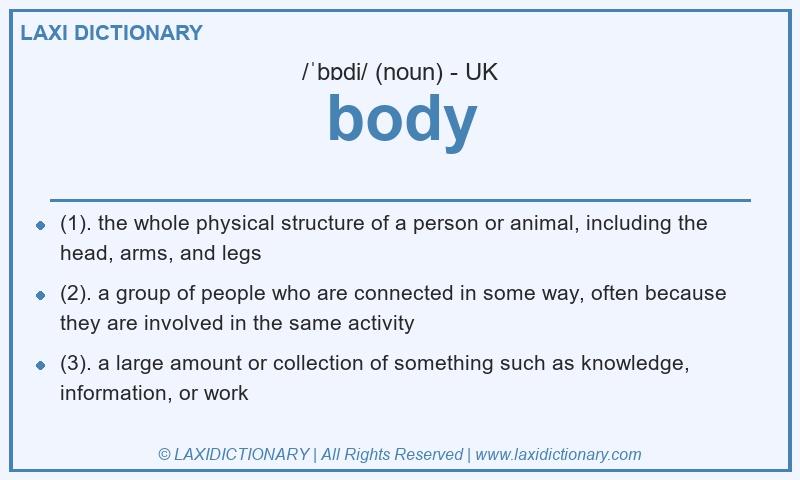 Definition body in British English