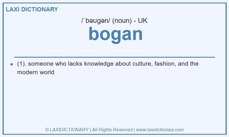 Definition bogan in British English