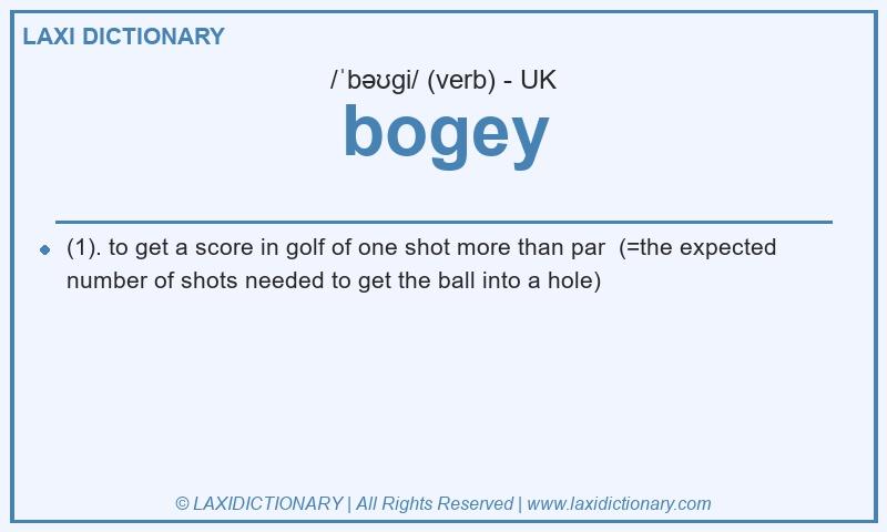Definition bogey in British English