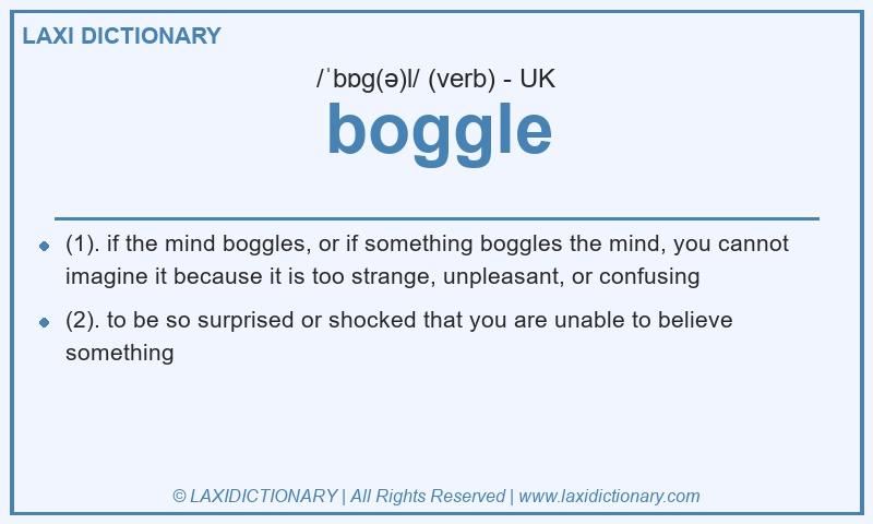Definition boggle in British English