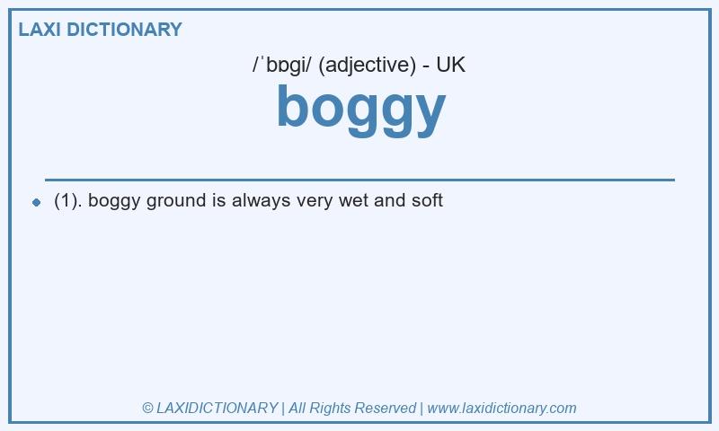 Definition boggy in British English