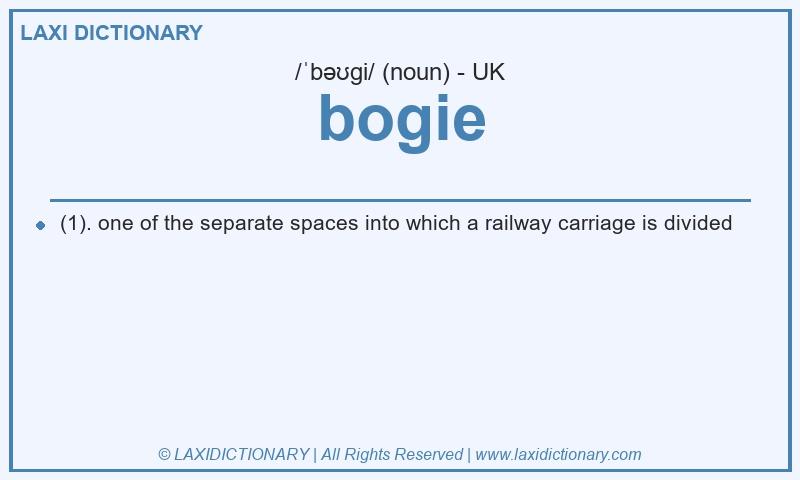 Definition bogie in British English