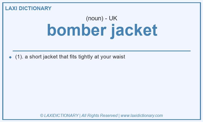 Definition bomber jacket in British English