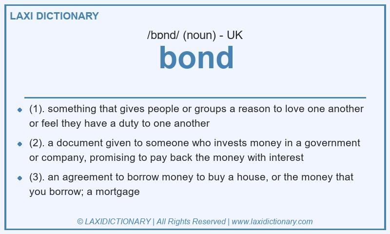 Definition bond in British English