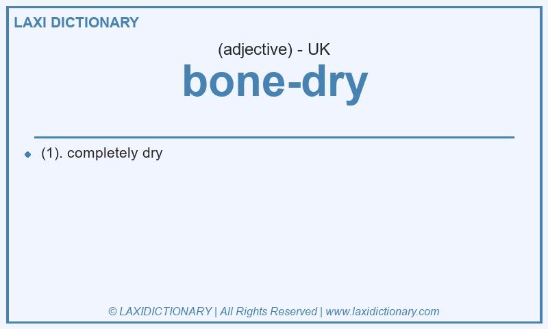 Definition bone-dry in British English