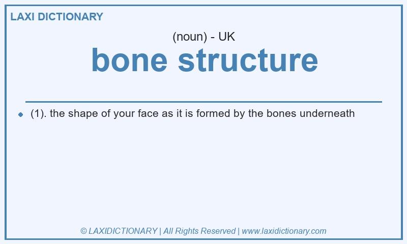 Definition bone structure in British English
