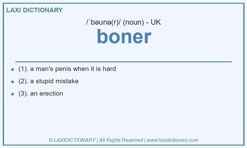 Definition boner in British English