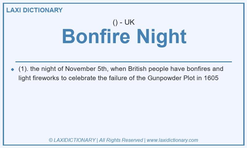 Definition Bonfire Night in British English