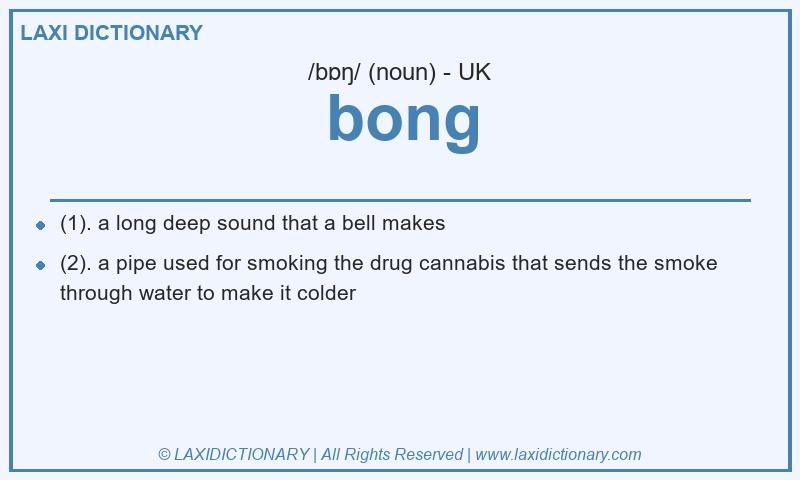 Definition bong in British English