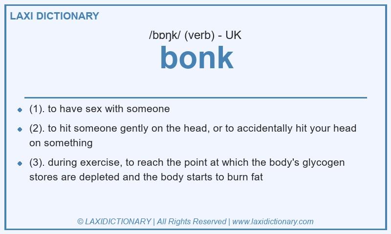 Definition bonk in British English
