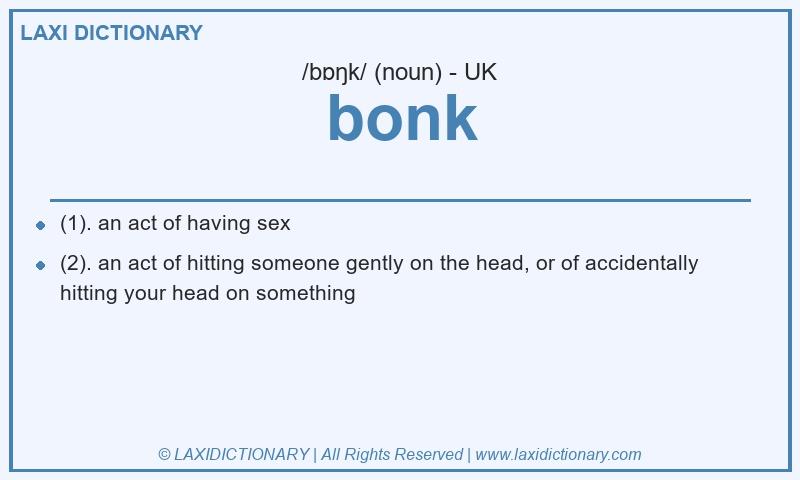 Definition bonk in British English