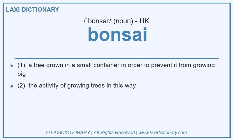 Definition bonsai in British English