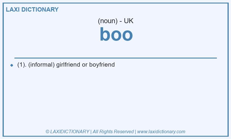 Definition boo in British English