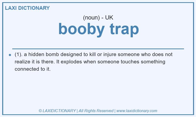 Definition booby trap in British English