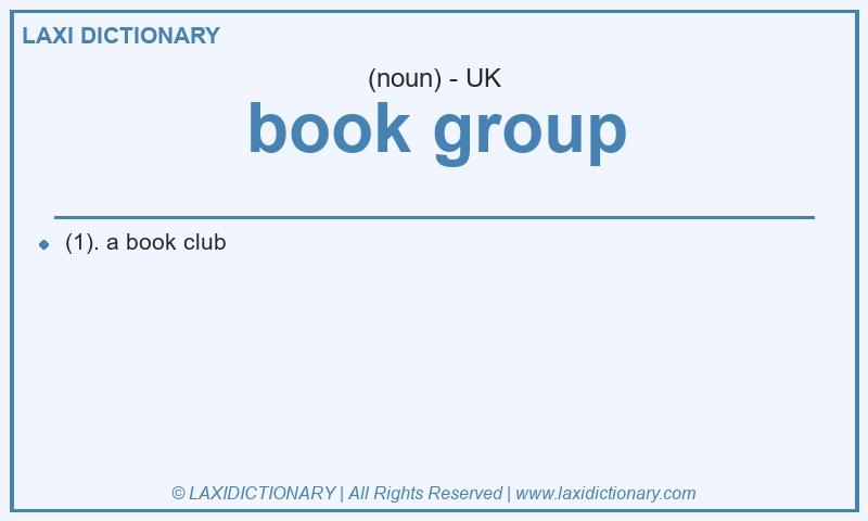 Definition book group in British English