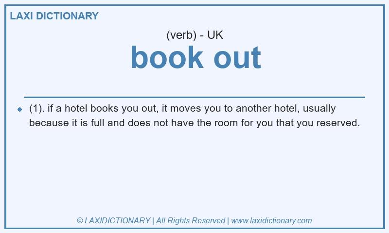 Definition book out in British English