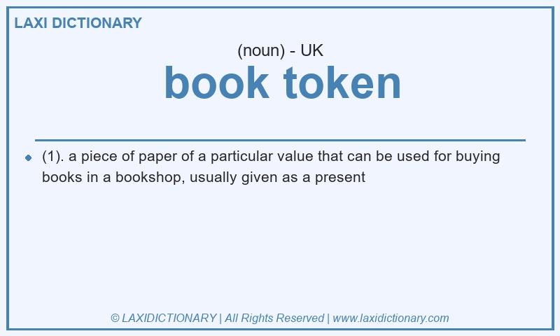 Definition book token in British English