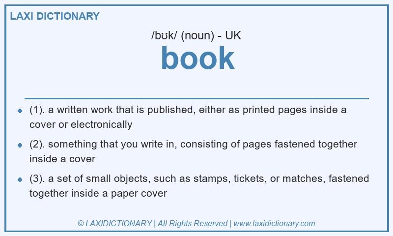 Definition book in British English