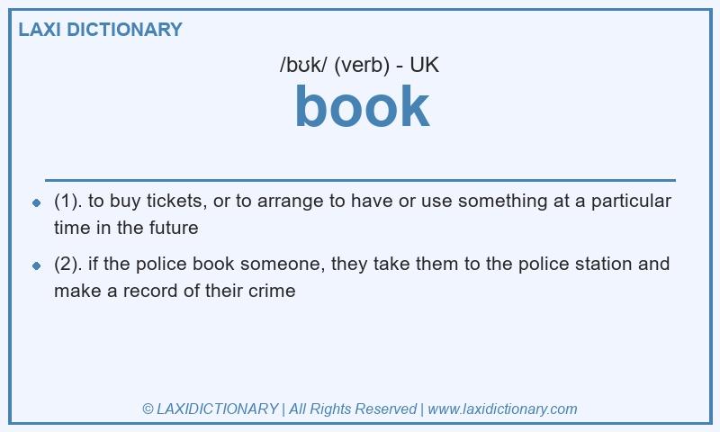 Definition book in British English