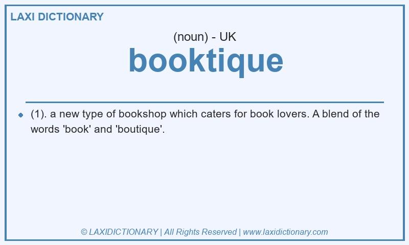 Definition booktique in British English