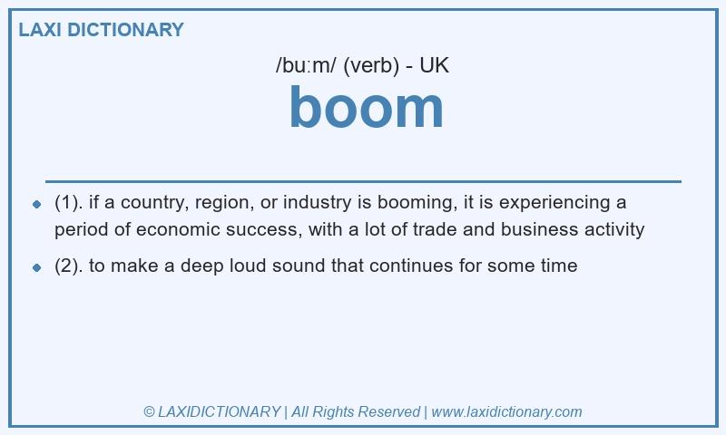 Definition boom in British English