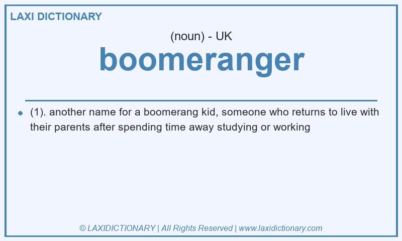 Definition boomeranger in British English