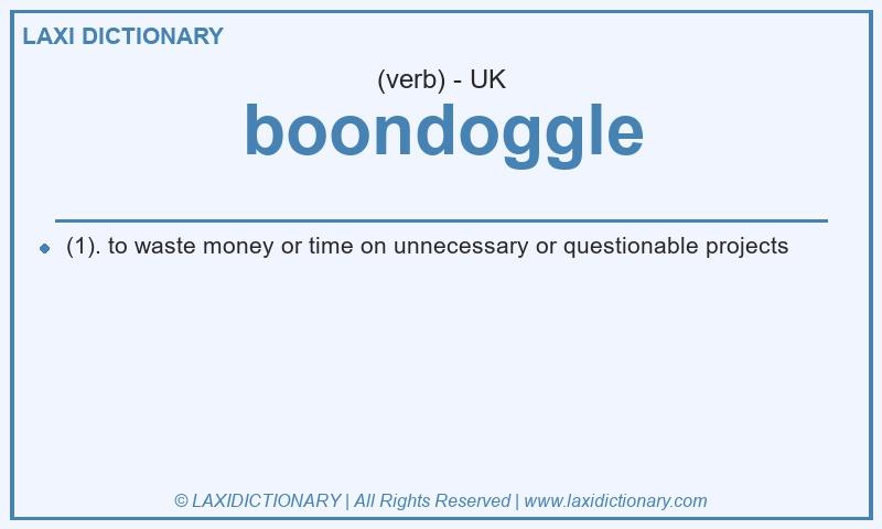 Definition boondoggle in British English