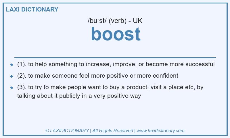 Definition boost in British English