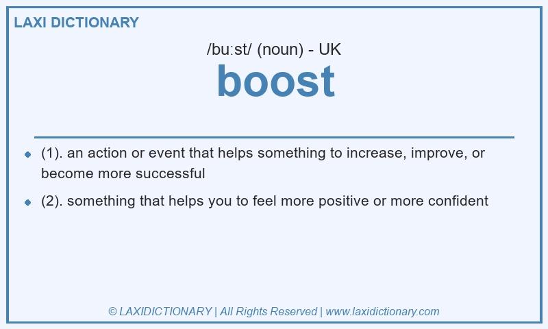 Definition boost in British English