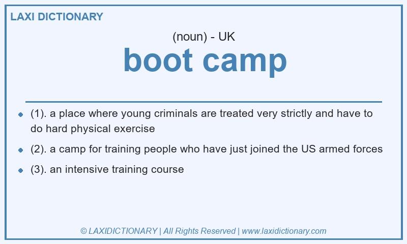 Definition boot camp in British English