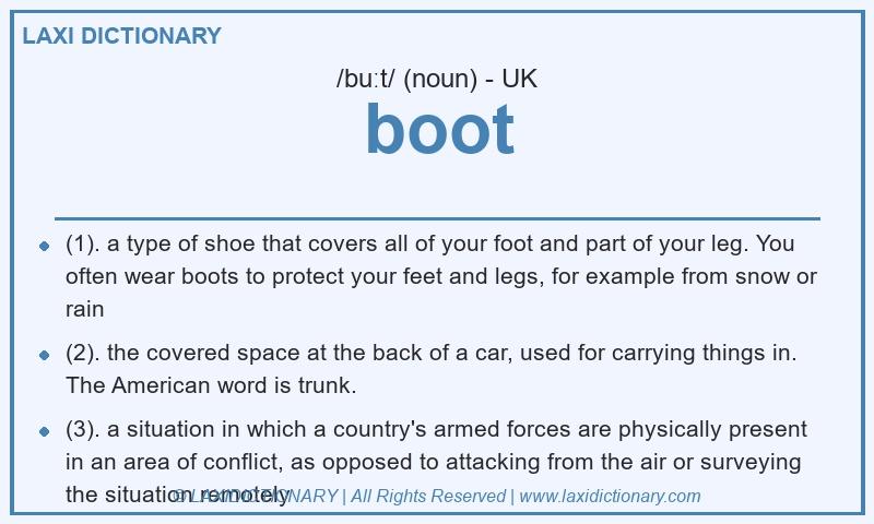Definition boot in British English