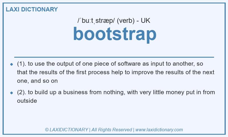 Definition bootstrap in British English