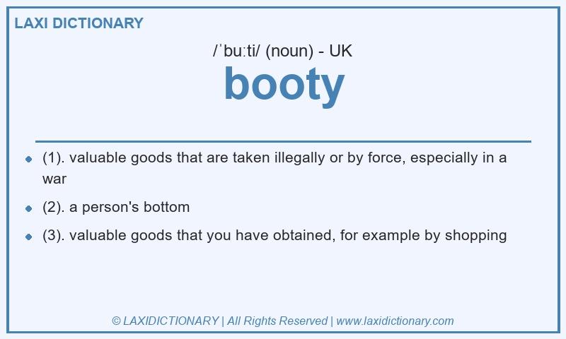 Definition booty in British English