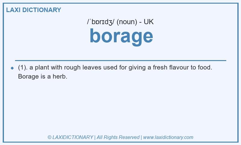 Definition borage in British English
