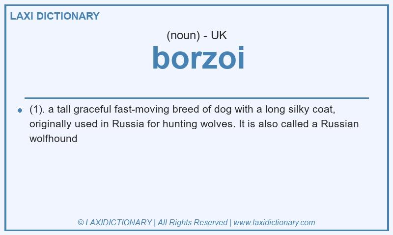 Definition borzoi in British English