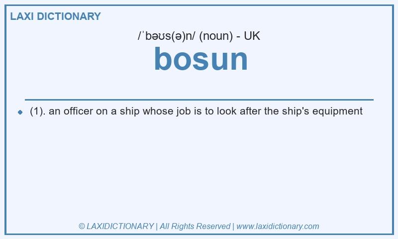 Definition bosun in British English