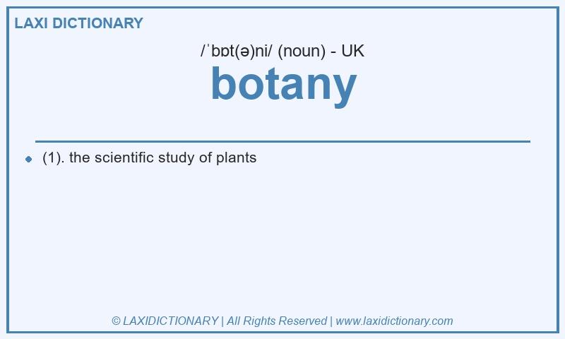Definition botany in British English