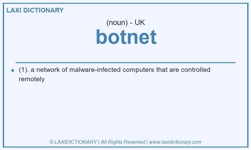 Definition botnet in British English