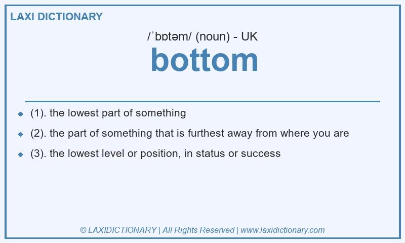 Definition bottom in British English