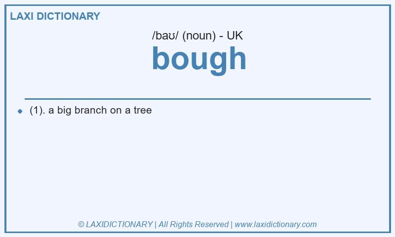 Definition bough in British English