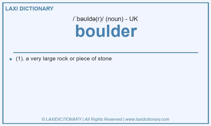 Definition boulder in British English