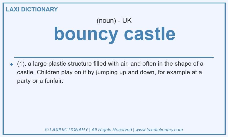 Definition bouncy castle in British English