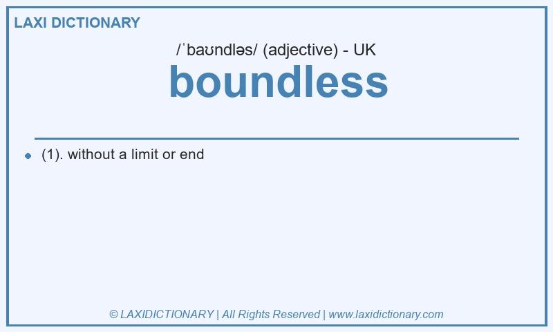 Definition boundless in British English