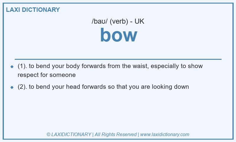 Definition bow in British English