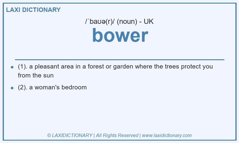 Definition bower in British English
