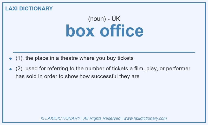 Definition box office in British English