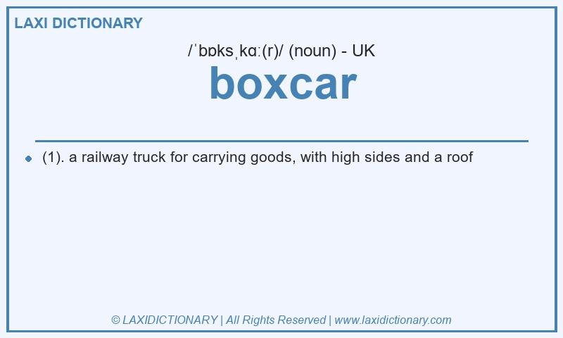 Definition boxcar in British English